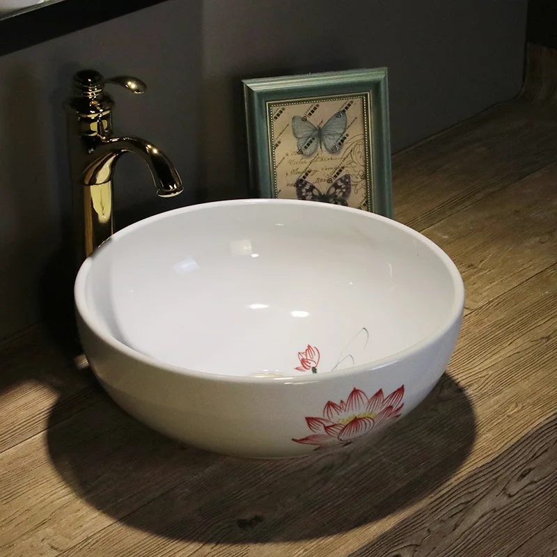 Ceramic on-stage wash basin Washbasin Bathroom  Art basin Washbasin Household