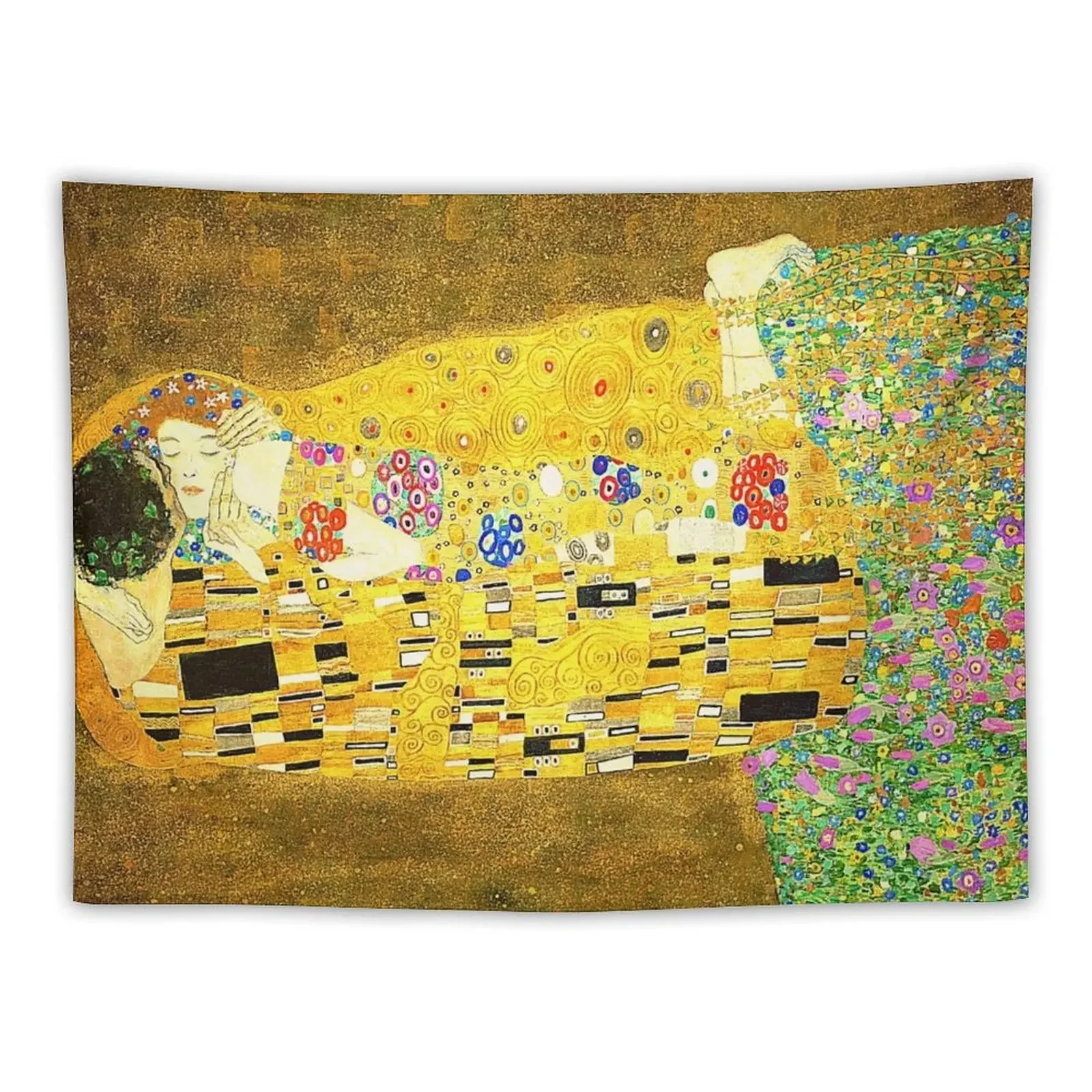 

The Kiss - Gustav Klimt Tapestry Wall Hangings Decoration Aesthetic Home Decor Tapestry