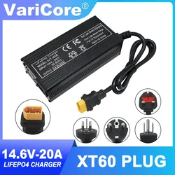 Caricabatteria varicose 14.6V 20A Smart Lifepo4 110-220V 4S 12V caricabatterie ad alta potenza per batteria al litio ferro fosfato