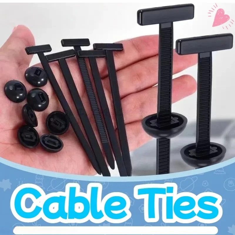 50/100/300/500pcs Universal Car Zip Tie Buckle Plastic Fastener Clip for Car Fender Bumper Trunk Panel Fixing