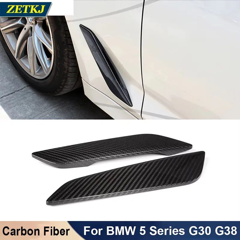 

Original Car Dry Carbon Fiber Fender Air Vents Tuyere Decorative Patch Car Sticker For BMW 5 Series G30 G38 2017-2021