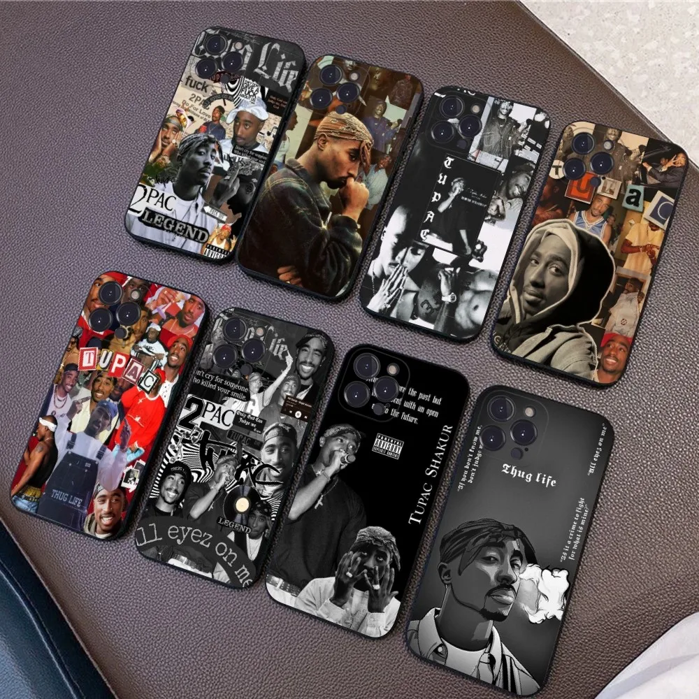 2Pac Tupac Amaru Shakur Phone Case For iPhone 15 14 13 12 Mini 11 Pro XS Max X XR SE 6 7 8 Plus Soft Silicone Cover