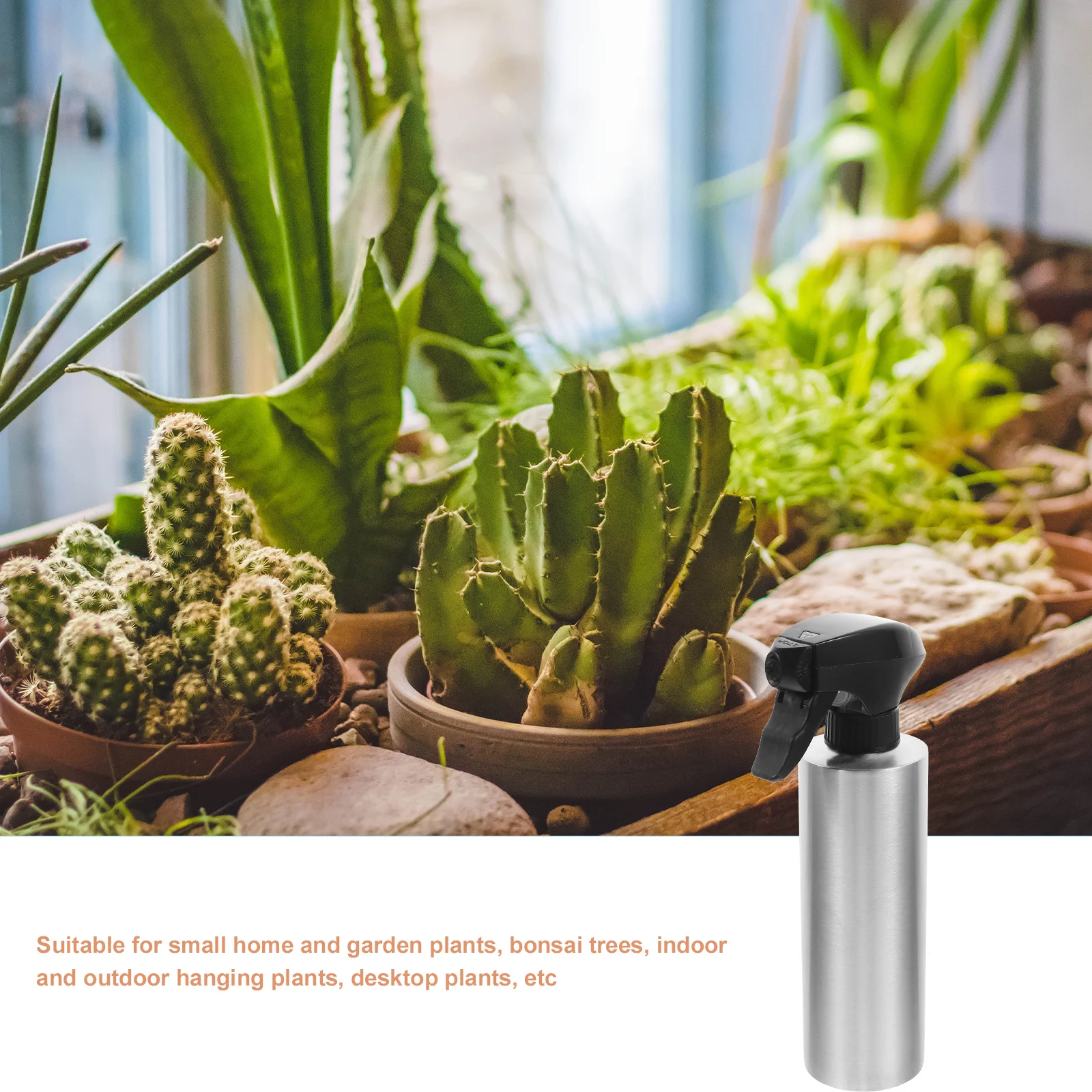 

Stainless Steel Spray Pot Home Watering Can Metal Sprayer Small Plants Misting Bottle Vintage Indoor