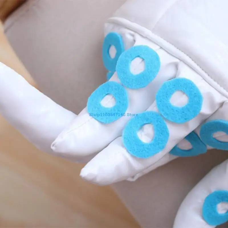 P88B Novelty Funny Squid Animal Plush Hat Toy Cartoon Big Eyes Japanese Octopus Full Headgear Cap Cosplay Festival Party Photo