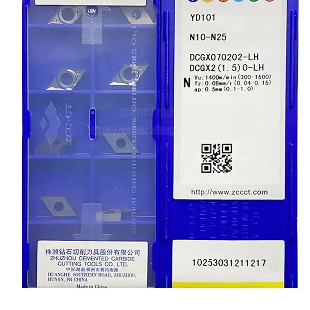 

ZCC DCGX 070202 DCGX2(1.5)0-LH Carbide Cutting Tools For Aluminum Mill DCGX070202-LH YD101 Cemented Tool Turning Insert