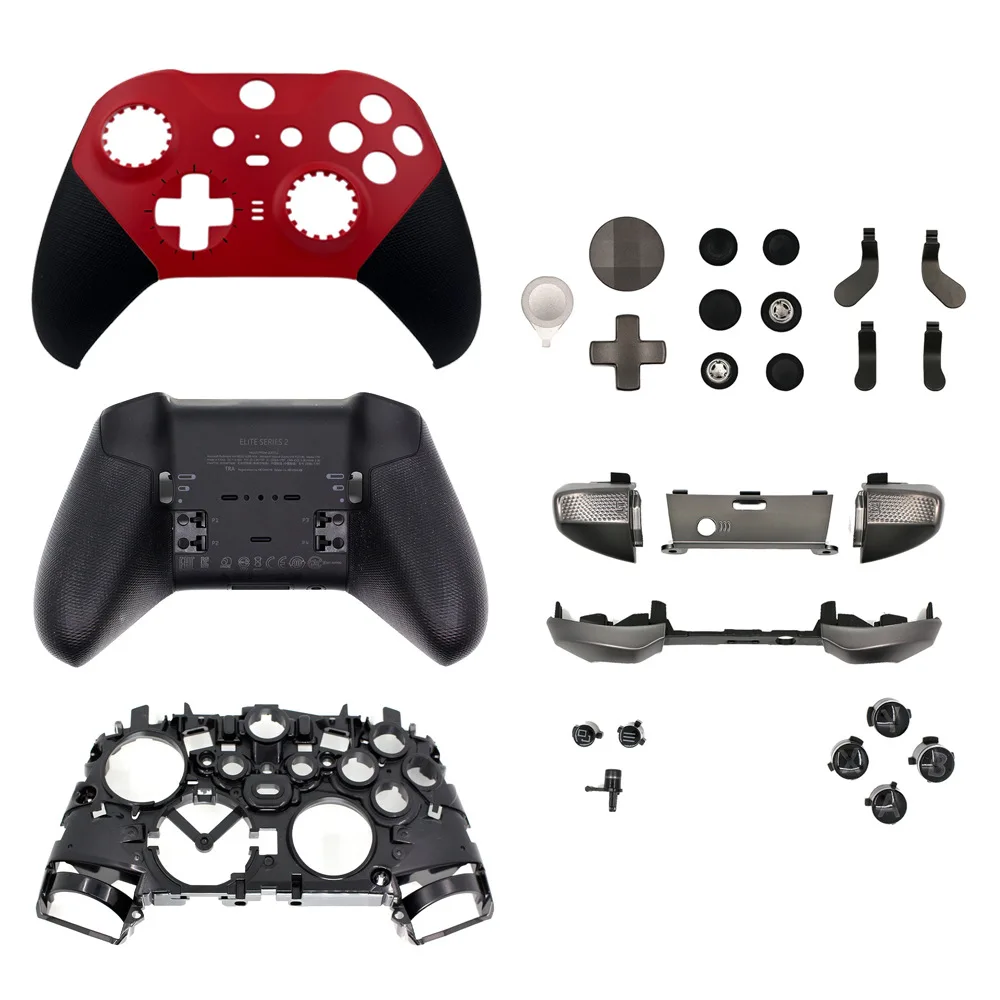 Replacement Housing Shell Kit For Xbox Elite Series 2 Front Case Back Cover Faceplate Panels LB RB Bumper Button Grips Sticks