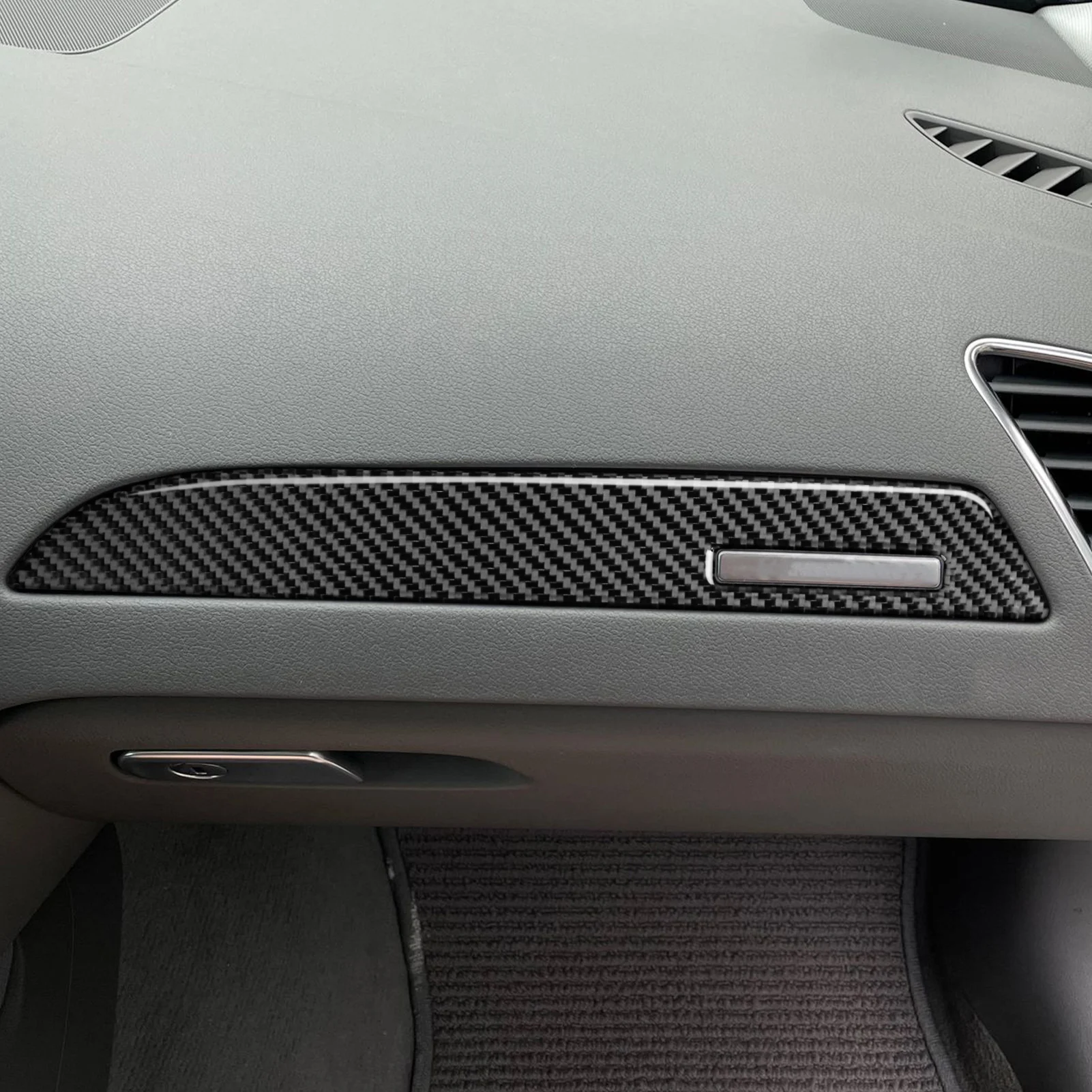 For Audi A4 B8 2009-2016 Carbon Fiber Co-pilot Dashboard Panel Instrument Cover Trim Car Accessories Interior Decoration Sticker