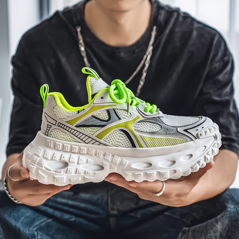 

2025 New Men's Shoes Mesh Casual Sneakers Seductively Crafted Composite Upper Elastic Wear-resistant Sole Outdoor Sports Shoe
