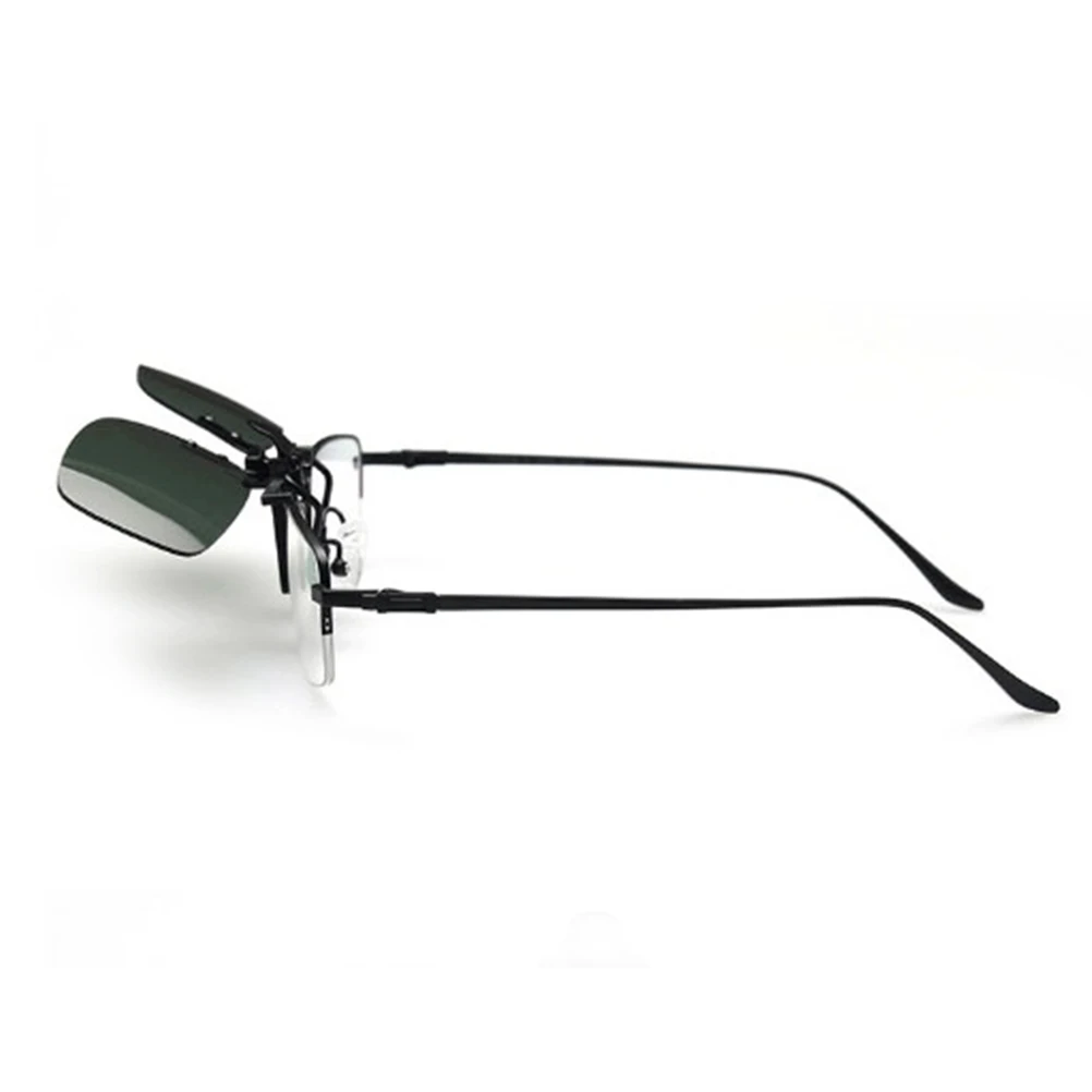 

Glare Reducing Polarized Clip on Sunglasses Ultra Lightweight Small Size Men Non Shrinking Lens Fits Metal Plastic
