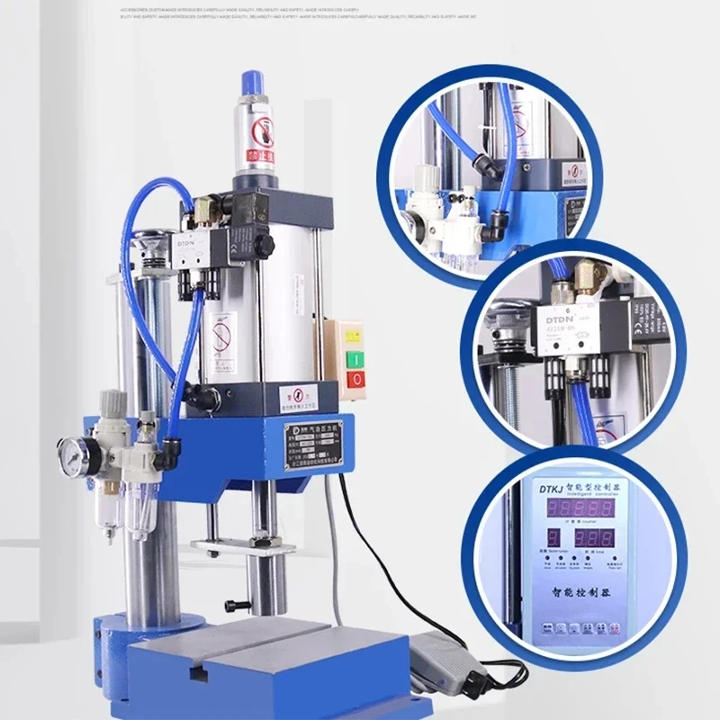 Pneumatic Punching Machine 500KG Column Manual Pneumatic Press Small Adjustable Force Pneumatic Punch 110V / 220V Type 100