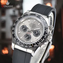 New VK63 Watch OUMASHI Series Luxurious Men's Sports Panda Dial Quartz Watch Sapphire Glass 316 Stainless Steel Waterproof Watch