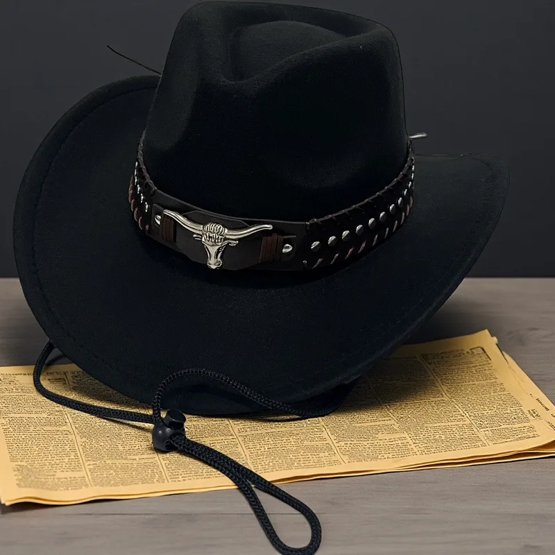 Rivet Hat Popular Western Hat Cowboy Hat Curved Brim For Windy Conditions Riding Western Events