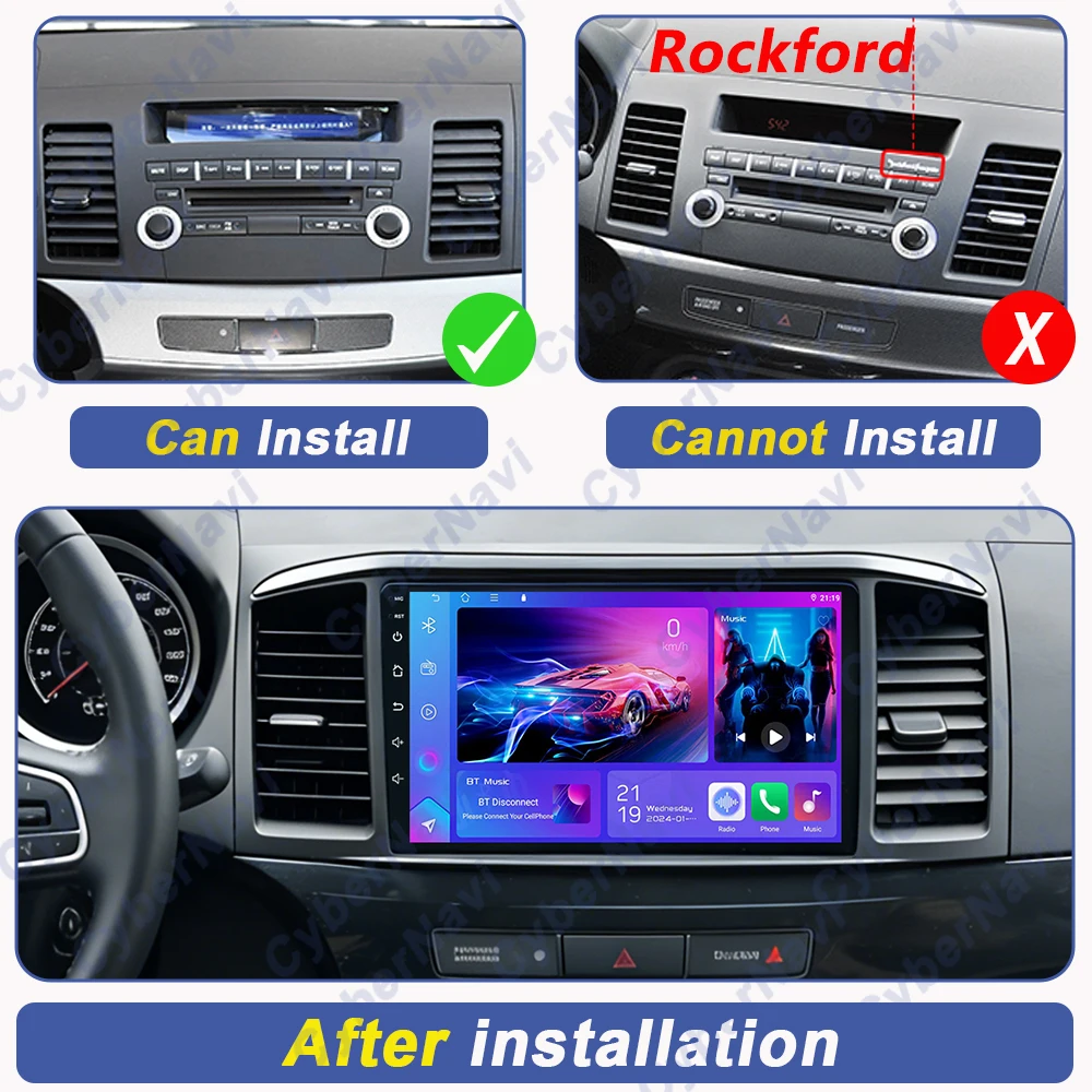 Android 16 For MITSUBISHI LANCER 9 10 X 2008 2009 2010 2011 - 2016 Car Radio Stereo Audio GPS Player Carplay Auto Scree 4G WIFI
