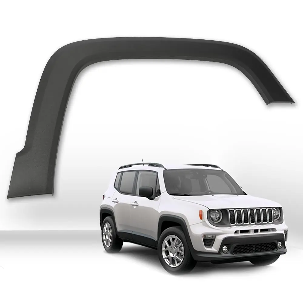 حاجز متوهج مناسب لسيارة Jeep Renegade 2015-2021، واقي غطاء العجلة السوداء لصب الحاجز (يمين أمامي) #2