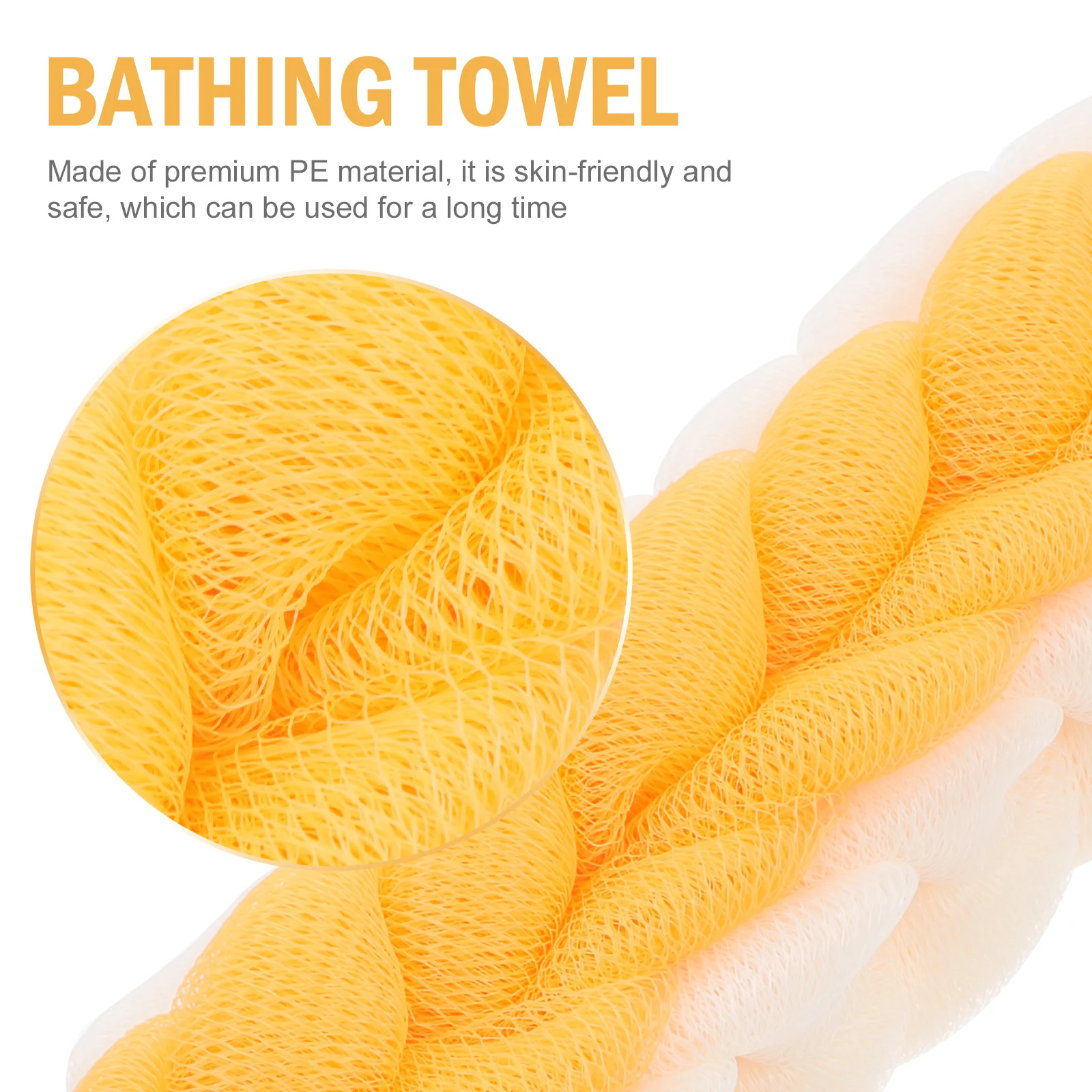 

2 Pcs Rub The Back Bath Flowers Scrubber Towel Exfoliating Shower for Body Men and Women