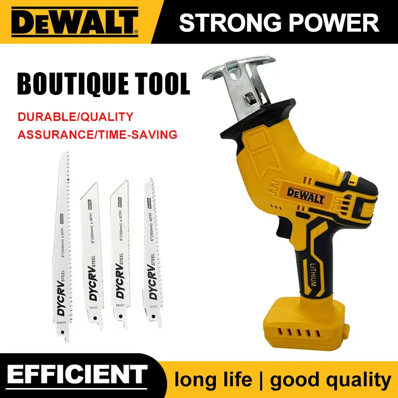 

Dewalt 2800RPM Cordless Reciprocating Saw 20V Brushless Electric Saw Multifunctional Metal Wood Pipe Cutting Saw Power Tool