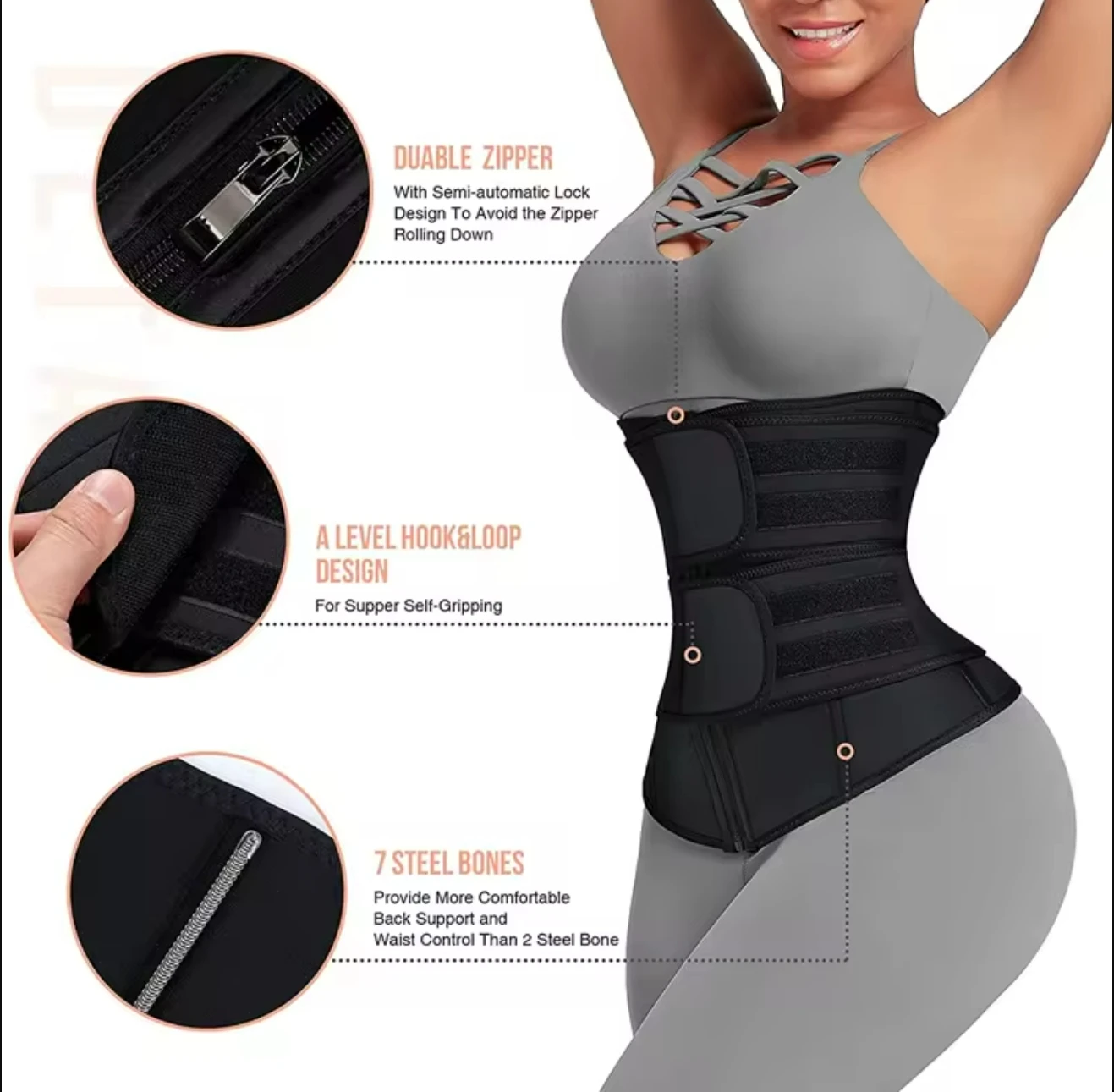 Private Label belt for sports trainers waist trimmer trainer tummy wrap waist trainer