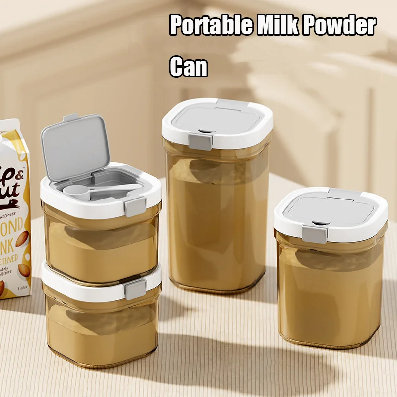 Airtight Travel Formula Dispenser 800/1300/1800ml Portable Milk Powder Container Moisture Proof Baby Food Storage Box
