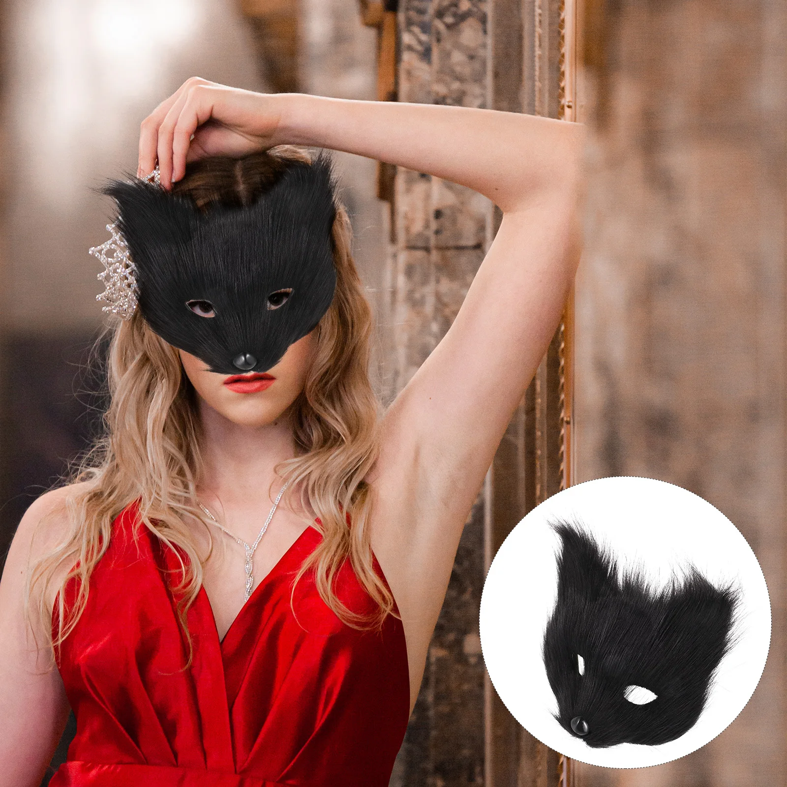 

Versatile Half Face Mask Animal Mask Comfortable Party Accessory for Halloween and Masquerade Celebration