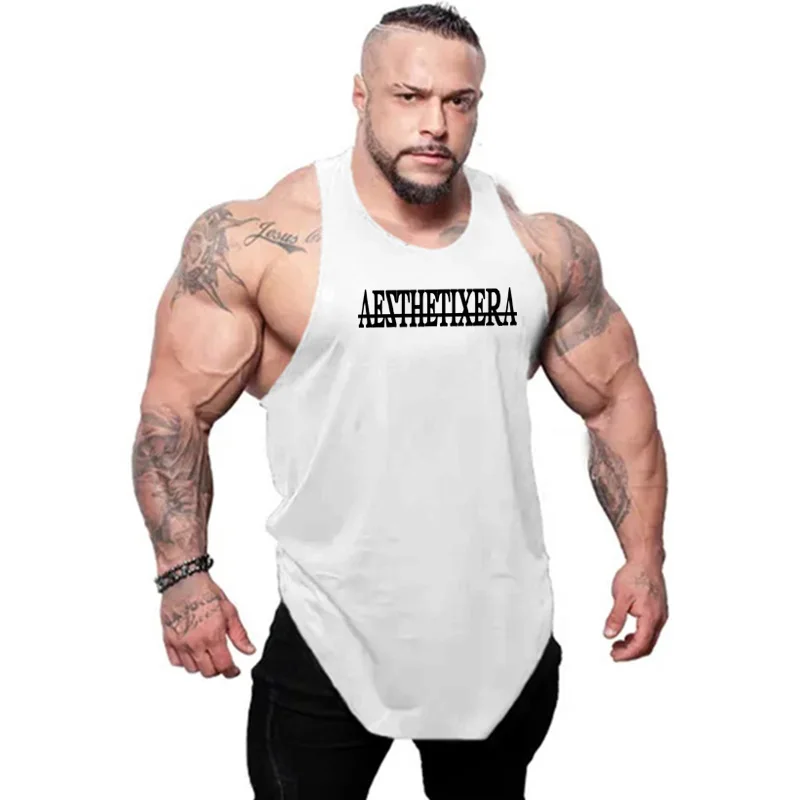 

Mens Gym Brand Sporting Tank Top Musculation Fashion Fitness Breathable Singlets Clothing Bodybuilding Workout Sleeveless Vest