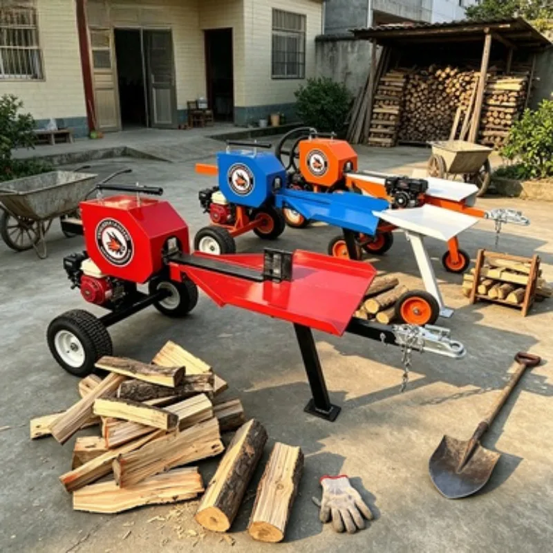 High Power Electric Log Splitter Hydraulic Wood Splitter Heavy Duty Firewood Processor Machine for Commercial Farm Use