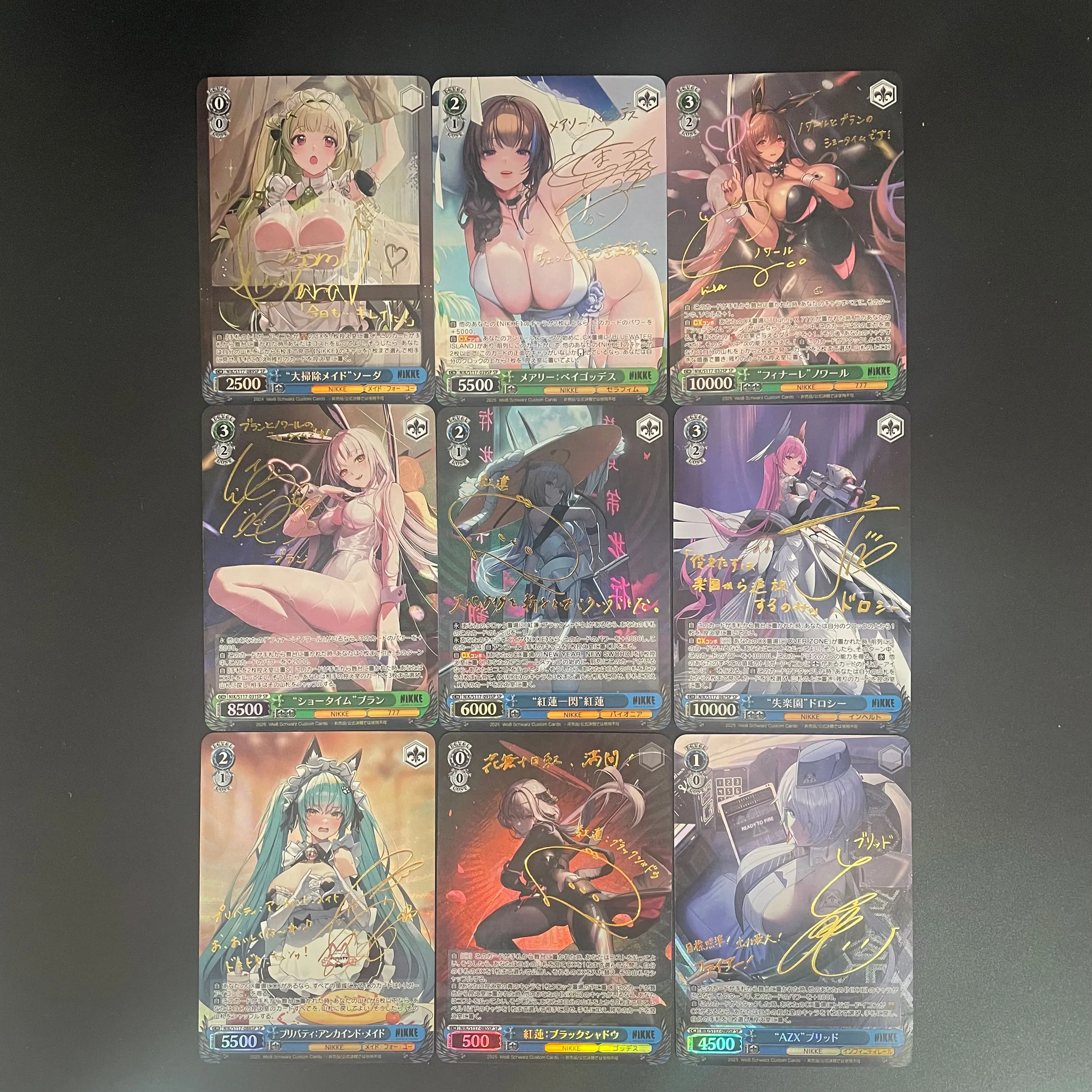 

Diy Ws Self-Made Rip Bran Claudel Mary Yulha Harlethia Hongyan Dorothy Grid Game Character Cards Textured Hot Stamping Game Card