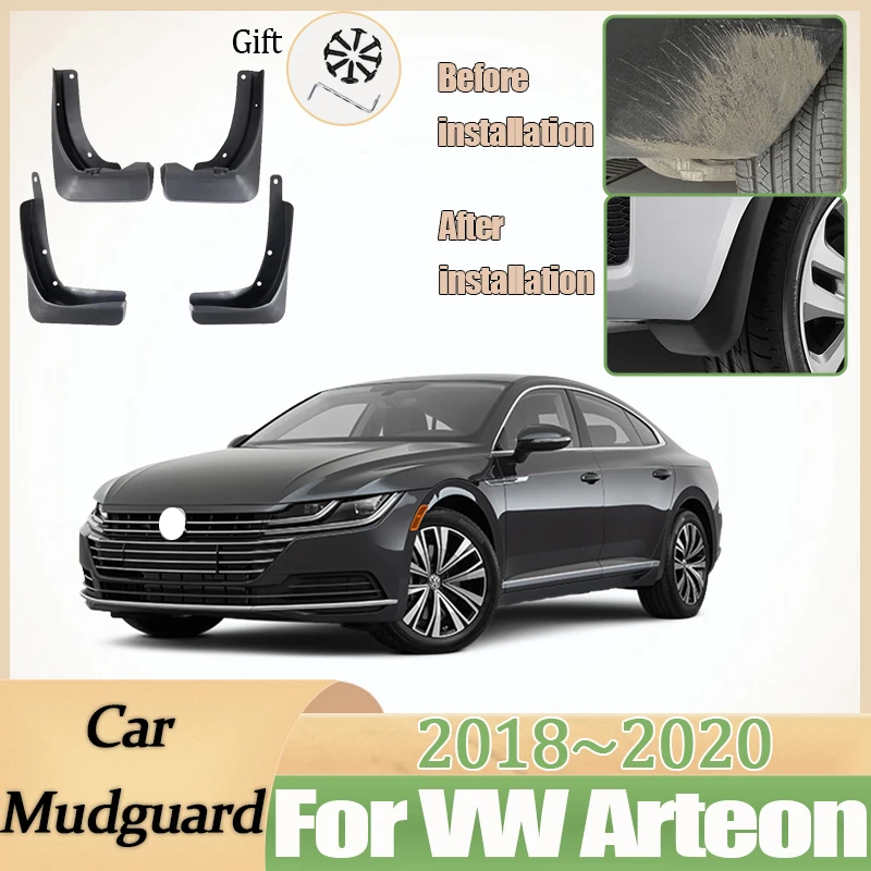 Car Front Rear Wheel Fender For Volkswagen VW Arteon CC 2018 2019 2020 Wheel Mudguards Anti-scratch Mud Flaps Guards Mudflaps