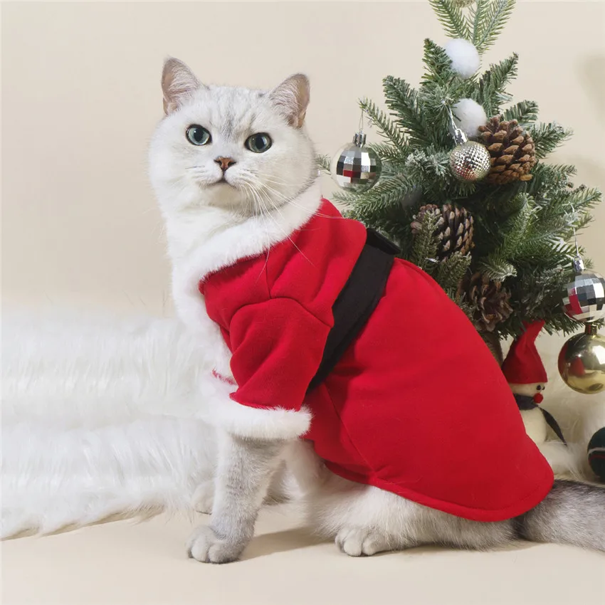 Christmas Pet Clothes for Cats And Dogs New Classic Style Autumn Winter Robe Festive Supplies New Arrival Pet Apparel - Image 2