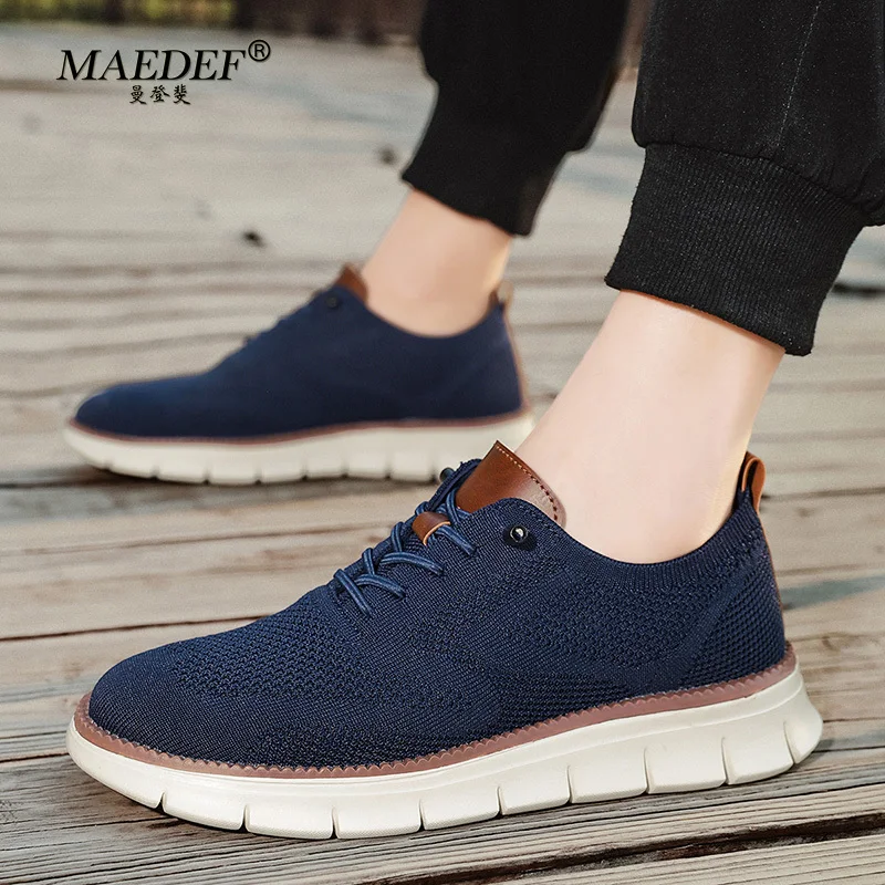 

MAEDEF Men's Shoes Breathable Casual Shoes for Men Comfortable Mesh Walking Shoes Man Lightweight Male Flats Tenis Masculino