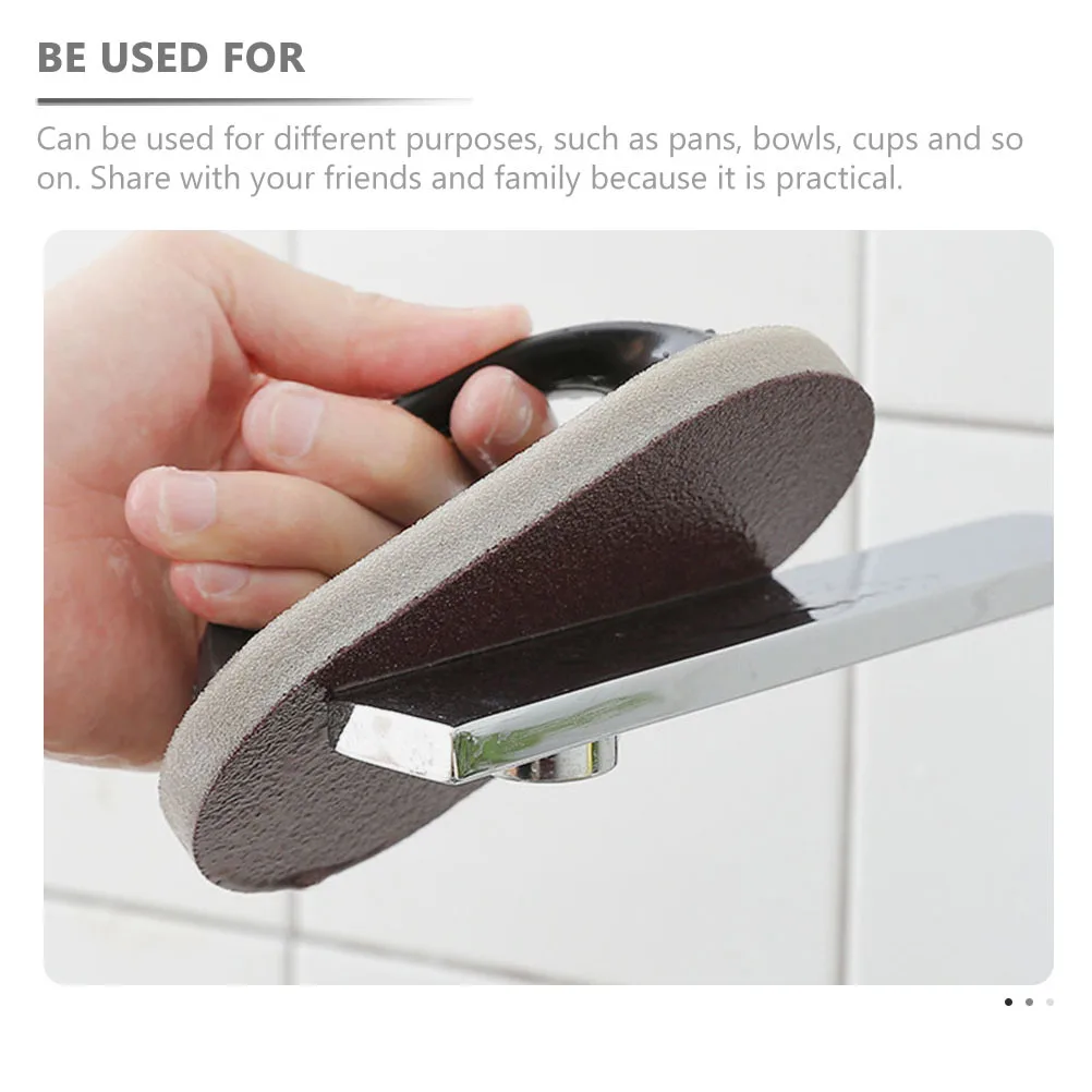 

Brown Carborundum Cleaning Brushes Sponge for Kitchenware Scrub Sponges Household Emery Practical Use Pans Bowls Cups Efficient