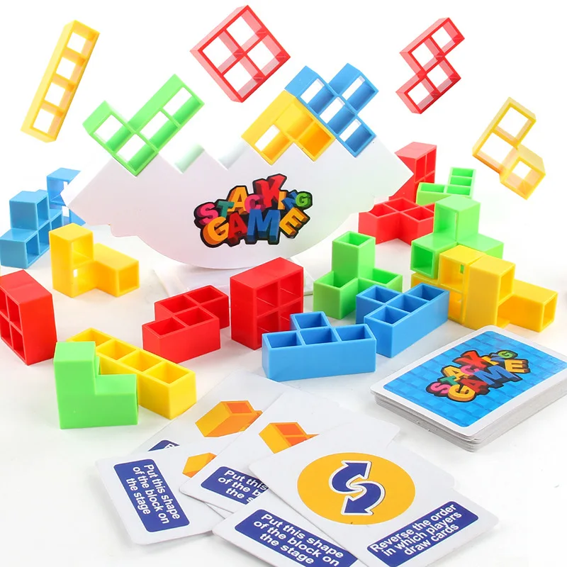 Children Brick Toys Game Stacking Stack Swing Building Blocks Balance Puzzle Board Assembly Brick Toys Baby Kids Balance Modules