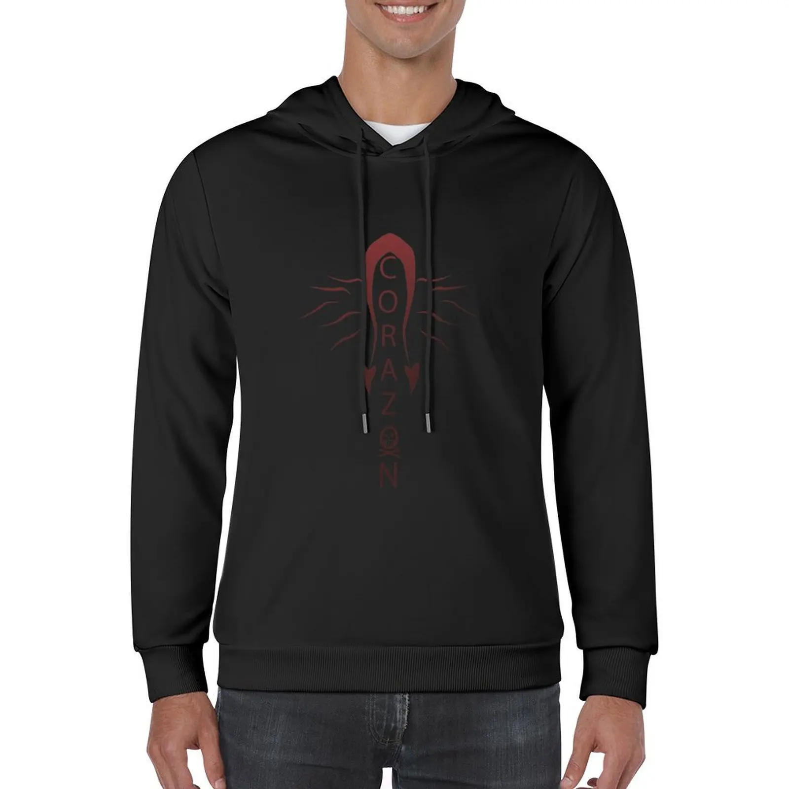 Corazon sweat à capuche rouge hommes sweat ensemble vêtements coréens vêtements pour hommes vêtements pour hommes grande taille à capuche