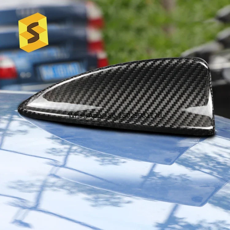 

Car Exterior Accsori 5 Seri Antenna Trim Decal Cover For BMW E60 E61 Real Carbon Fiber Shark Fin