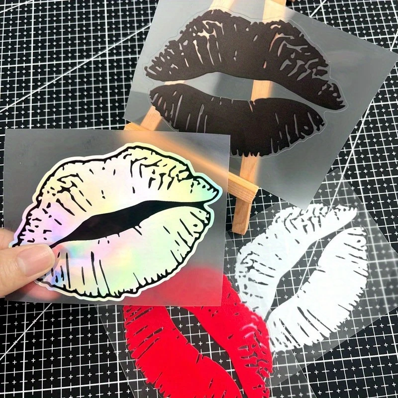 1Pieces Lip print car sticker Creative car body decoration Kissing lip shape sticker Suitable for car bumpers