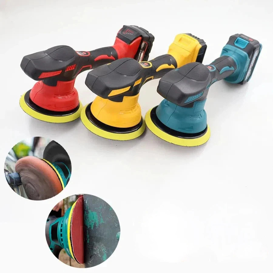 Cordless Car Polisher 8 Gears Adjustable Auto Electric Waxing Sanding Sealing Glaze For Makita/Dewalt/Milwaukee 20V Battery pin
