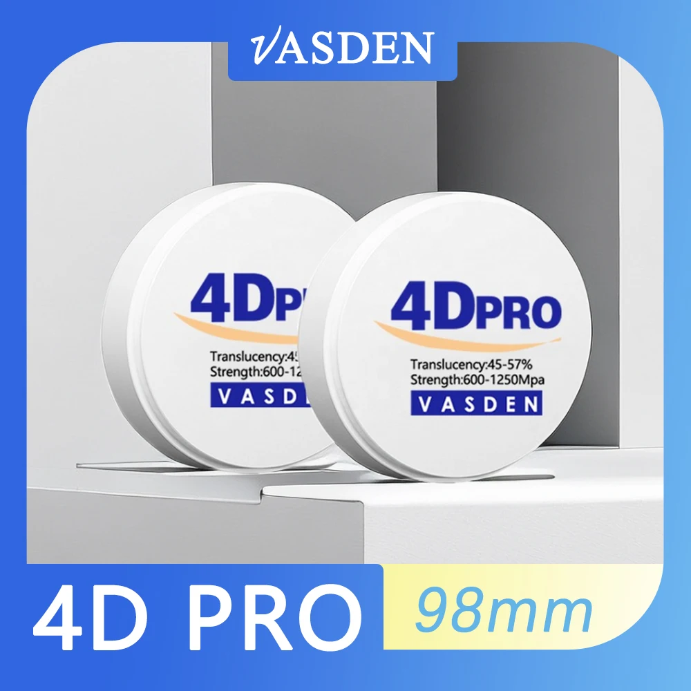 Imagem -02 - Vasden-blocos de Zircónia Multicamadas Laboratório Dentário Cad Cam Crown Restoration Material 4d Pro 98 mm 16 Cores