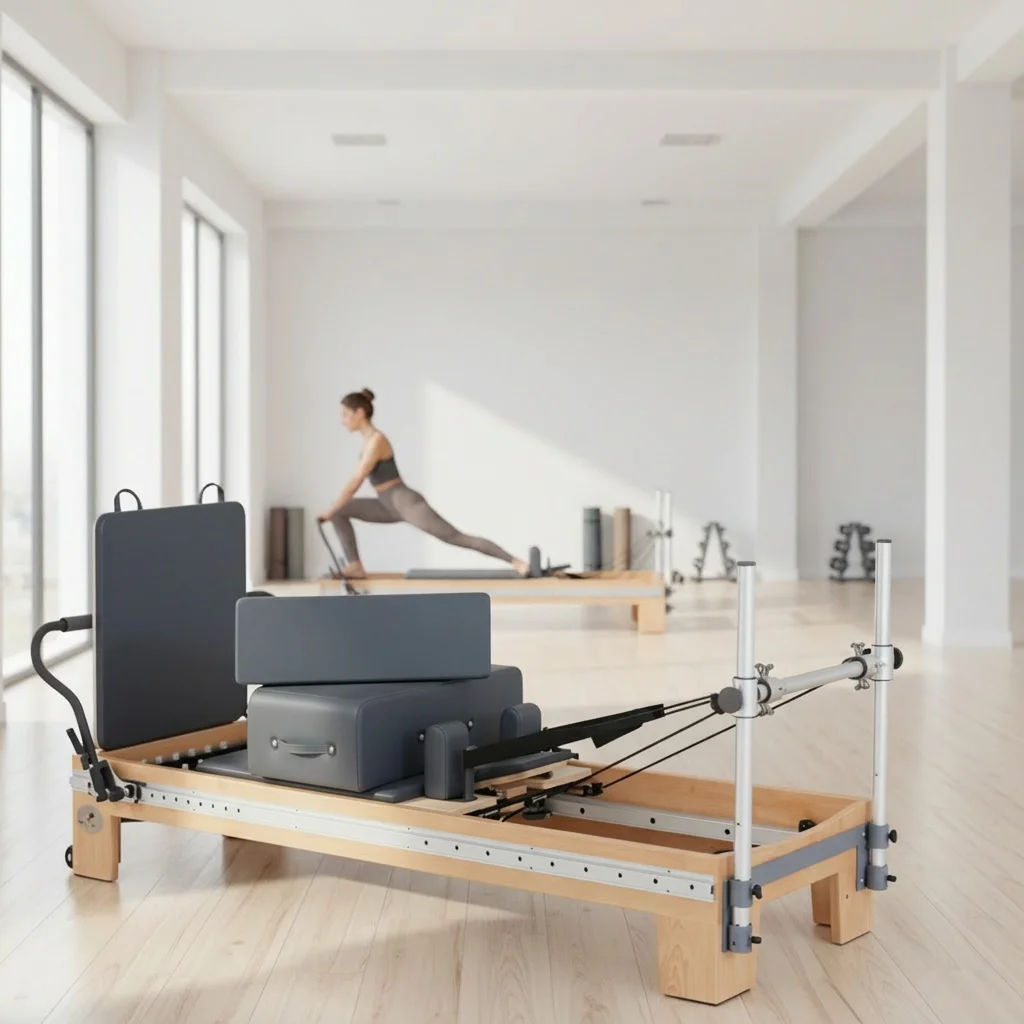 

Solid Wood Full Track Reformer for Yoga Studio &Pilates Training