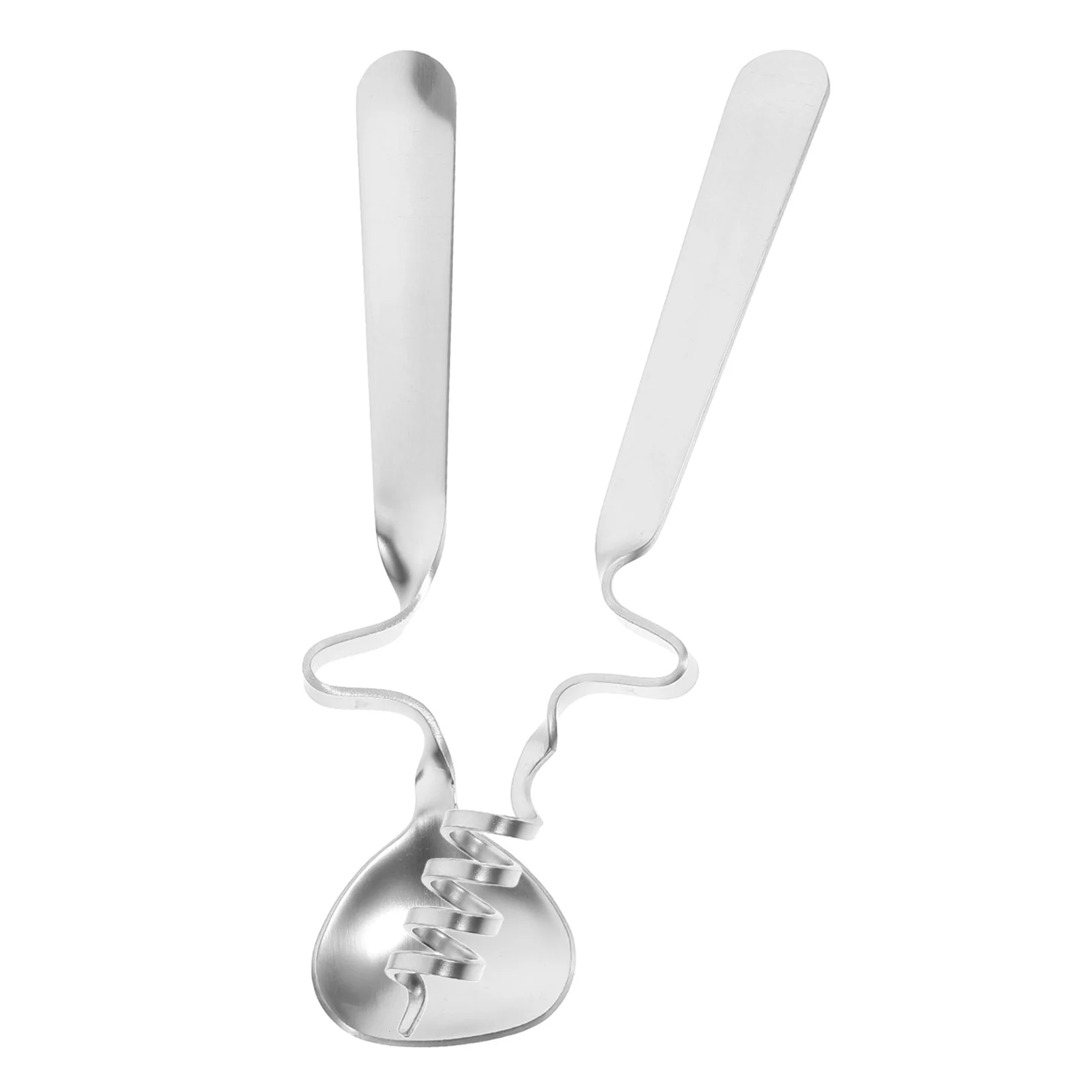 

1 set Coffee Spoon Stainless Steel Curved Handle Hanging Honey Dipper For Tea Espresso Dessert Spoons Tableware Stirring Wand