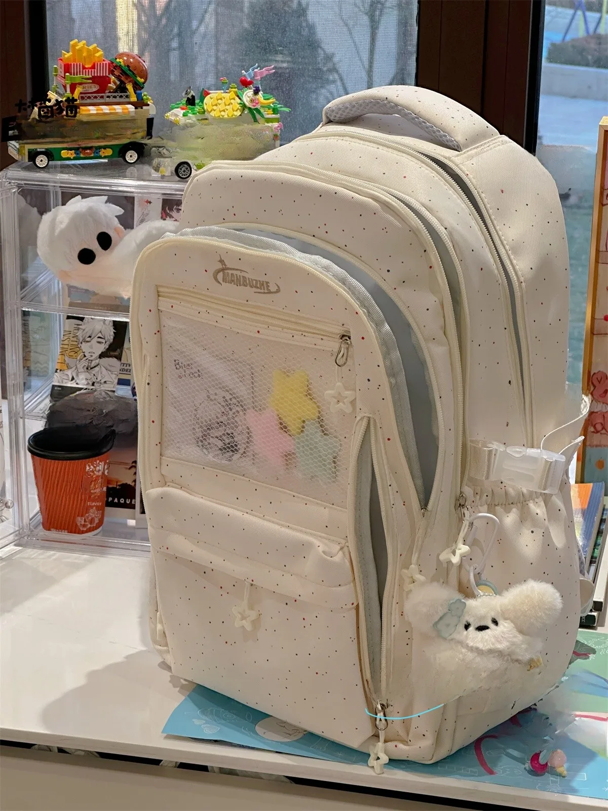 

Очаровательный легкий школьный рюкзак с принтом для девочек-подростков, водонепроницаемый, с двумя лямками и застежкой-молнией