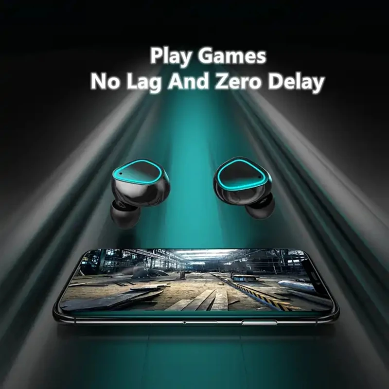 TWS 블루투스 무선 헤드셋, 소음 감소, 스포츠 이어폰, 9D HiFi 스테레오 음악 방수 헤드폰, 아이폰용, 2023 신제품