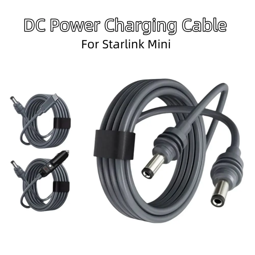 20AWG Charging Cable 100W Input 3/6.5/10FT Dual DC Power Cable Cord USB Type C/Car Charger to DC Waterproof for Starlink Mini