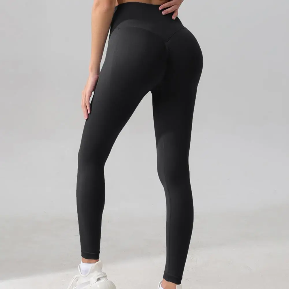 

High Waist Yoga Pant Seamless Leggings Solid Scrunch Butt Lifting Booty Sportwear Gym Tight Push Up Women Leggings For Fitness