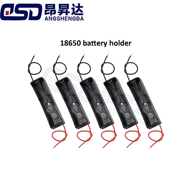 1pcs 18650 Battery Case Holder with Wire Bundle,DIY Battery Storage Boxes, 18650 1 Bay Cell Battery Holder, 1 Slots