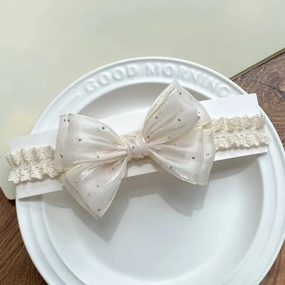 Fashion Lace Baby Bow Headband Bowknot Princess Girls Newborn Headwear Elastic Infant Hairband Kids Hair Accessories