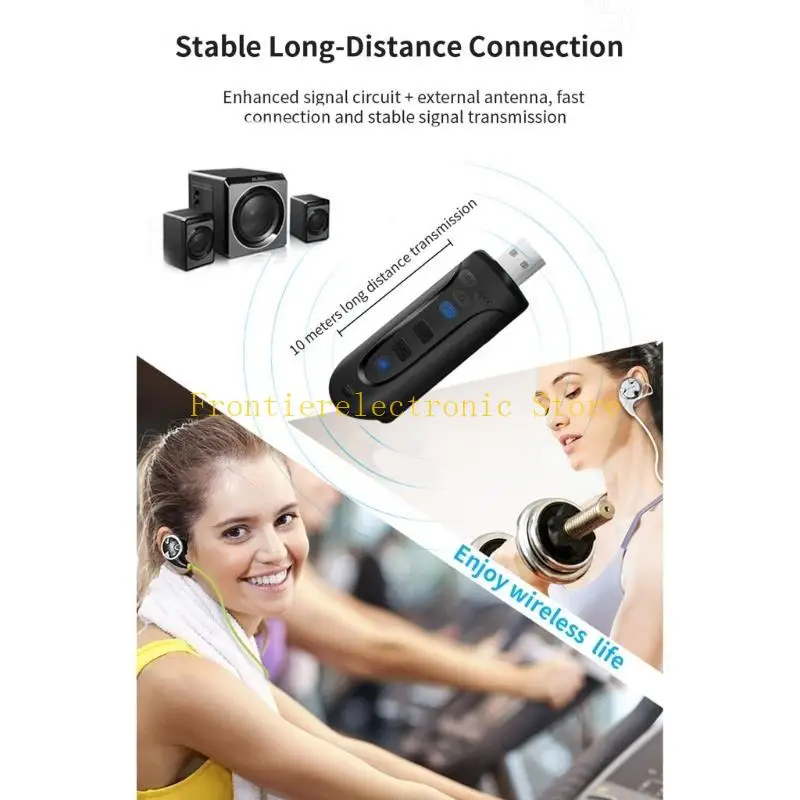 G8DB Music Transmitter Wireless Transmitter Bluetooth-compatible5.3 USB Dongle BT5.3 Wireless Computer Adapter