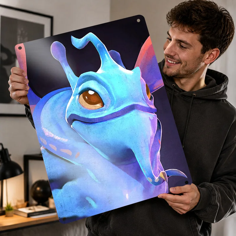 Dota2 Aluminum Posters Customized Metal Tin Sign Premium Immersive Gaming Tribute Wall Art For Bedroom Study And Adventure Fans