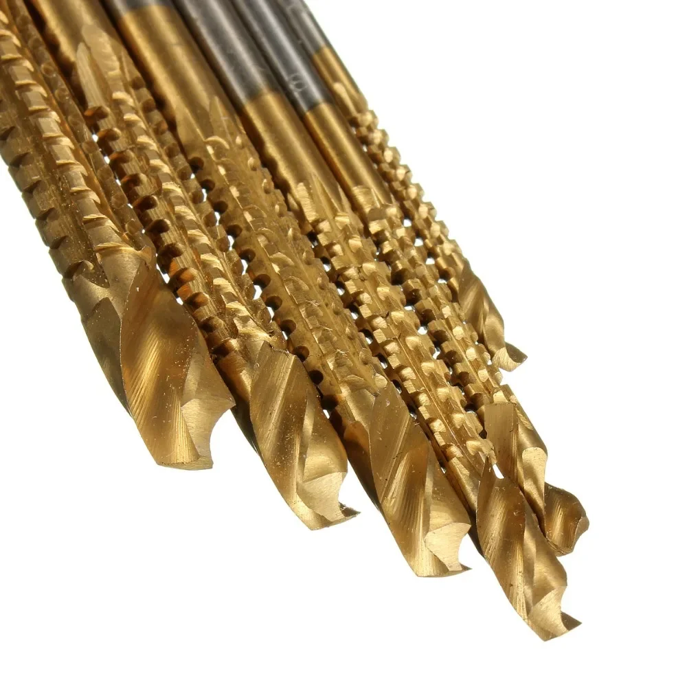 Prodrill 6Pcs HSS Min Titanium Coated Drill Bit Set For Metal and Wood