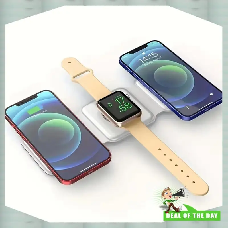 24-Hour Delivery Magnetic Wireless Charging Dock Station 3 In 1 Foldable Stand For Iphone 15 14 13  Watch  Fast Char