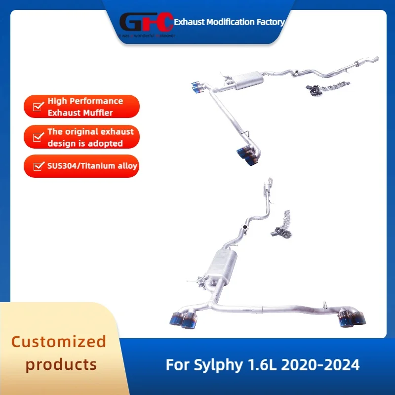 

Высокопроизводительная выхлопная система Catback Valvetronic для Sylphy 1.6L 14-го поколения 2020-2024, из нержавеющей стали, с клапаном.