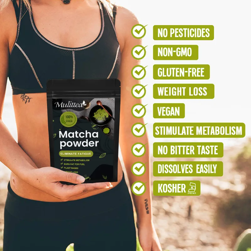 Mulittea Matcha Green Tea Capsule plant based for Digestion and fatigue relief Promote appetite Tea polyphenols